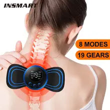 Electric EMS Foot massager & Mini Massager 2 in 1  For Men & Women Mat/Pad/Patch -  Portable Mini Neck Massager , Improve Blood Circulation & USB Rechargeable.