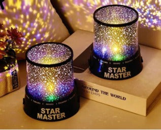 Vimite Star Master LED Starry Sky Projector Lamp Battery Operation Galaxy Stars Moon Rotating Music Night Light Room Bedroom Decoration Table Lamp for Kids Boys Girls Birthday Eve Gift