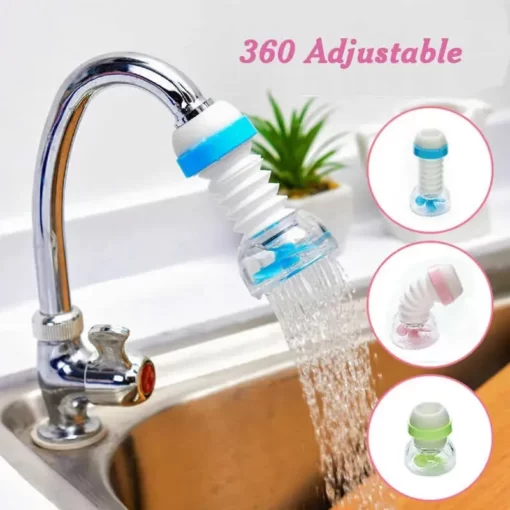 Adjustable Rotating Water Saving Faucet, Filter Valve for Kitchen tap nozzle