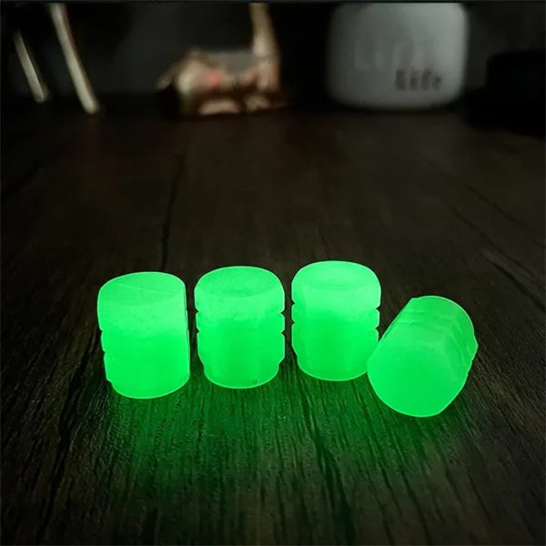 Universal Fluorescent Car Tire Valve Caps ( Random Colors )